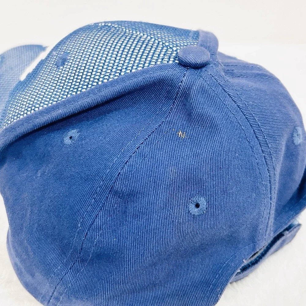 Bud Light Mesh Distressed Hat Cap Adjustable Strapback Blue Outdoors‎ Casual